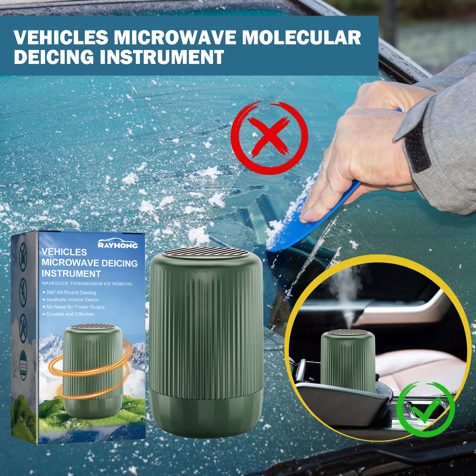 Defrosting Device For Car Front Windscreen Defrosting And Defogging Portable Heating Heater For Cars