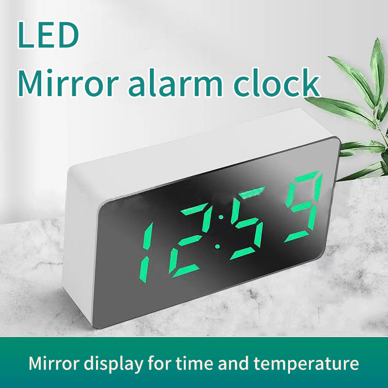 Digital Children's Alarm Clock LED Electronic Simple Mini Mirror Clock